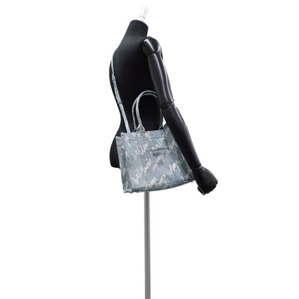 Balenciaga Blue Denim Bag Hardware Tote - Picture 9 of 9